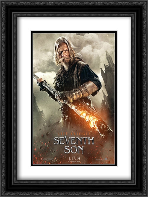 Seventh Son 18x24 Black Ornate Wood Framed Movie Poster with Double Matting