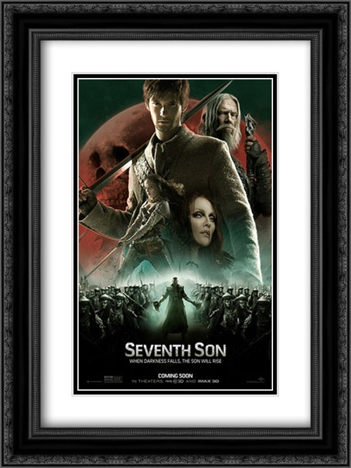 Seventh Son 18x24 Black Ornate Wood Framed Movie Poster with Double Matting