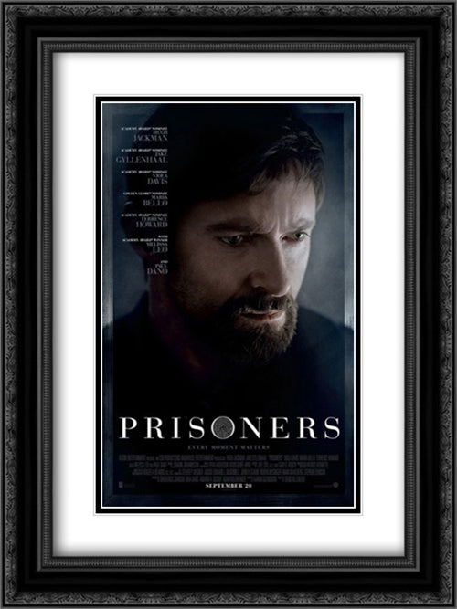 Prisoners 18x24 Black Ornate Wood Framed Movie Poster with Double Matting