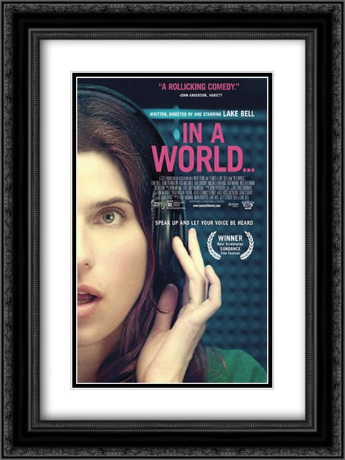 In A World 18x24 Black Ornate Wood Framed Movie Poster with Double Matting