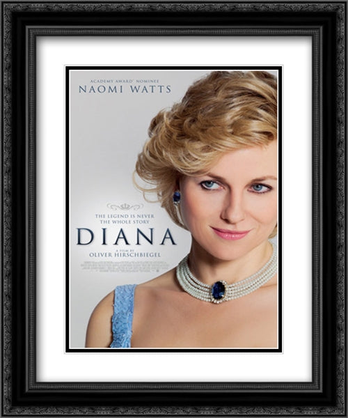 Diana 20x24 Black Ornate Wood Framed Movie Poster with Double Matting