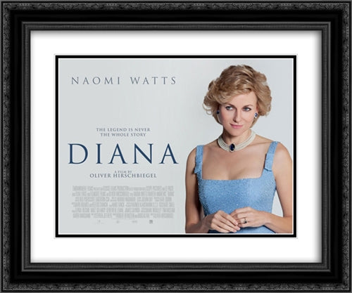 Diana 24x20 Black Ornate Wood Framed Movie Poster with Double Matting