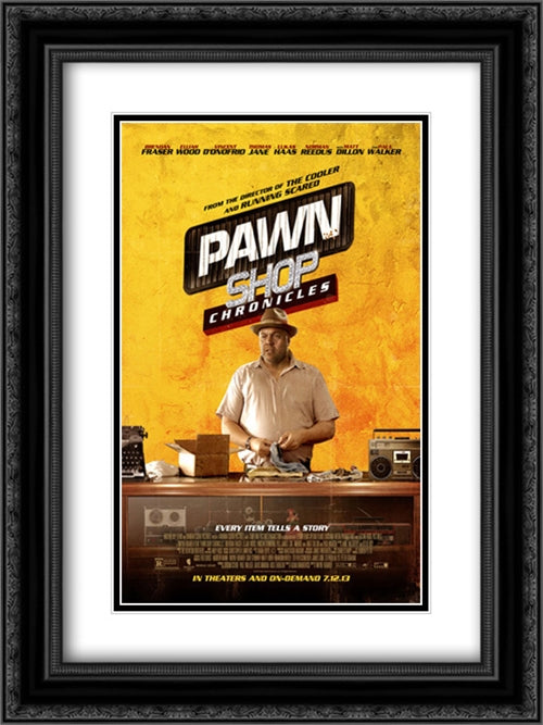 Pawn Shop Chronicles 18x24 Black Ornate Wood Framed Movie Poster with Double Matting