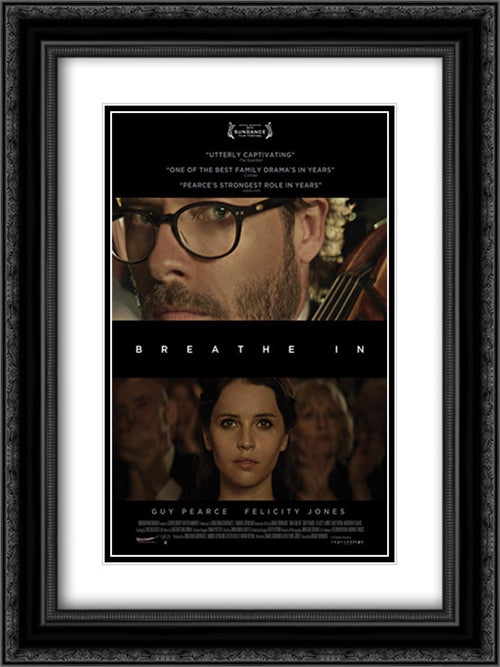 Breathe In 18x24 Black Ornate Wood Framed Movie Poster with Double Matting