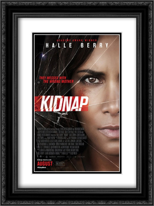 Kidnap 18x24 Black Ornate Wood Framed Movie Poster with Double Matting