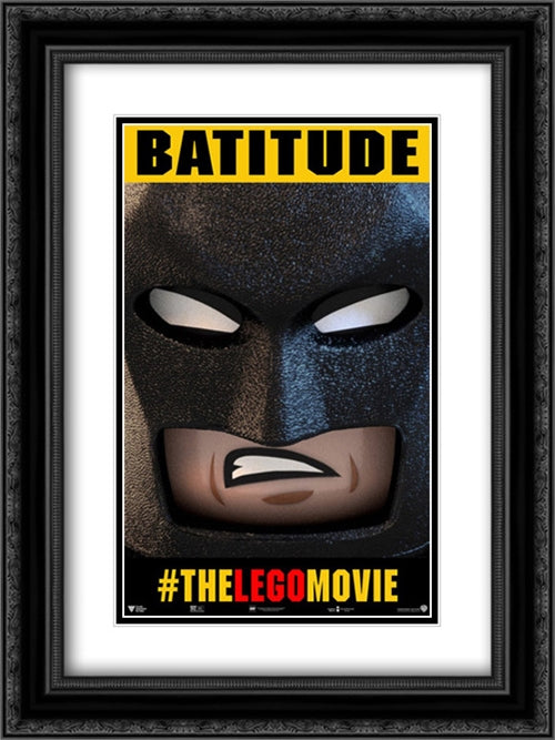 The Lego Movie 18x24 Black Ornate Wood Framed Movie Poster with Double Matting
