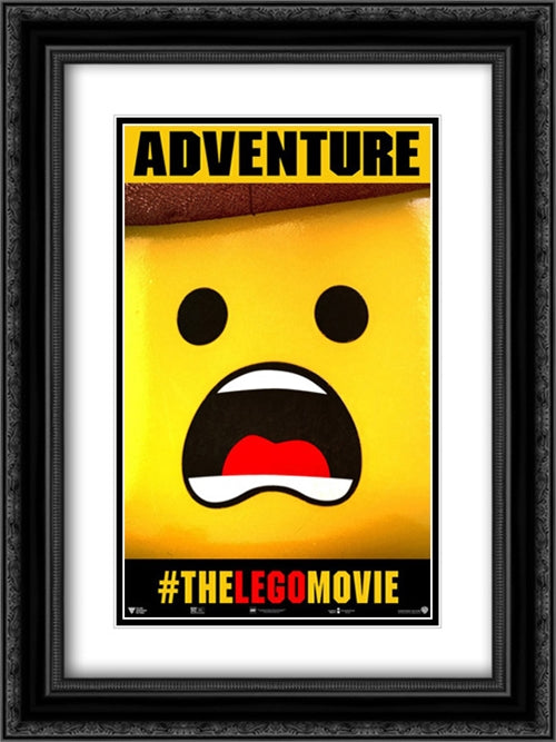 The Lego Movie 18x24 Black Ornate Wood Framed Movie Poster with Double Matting