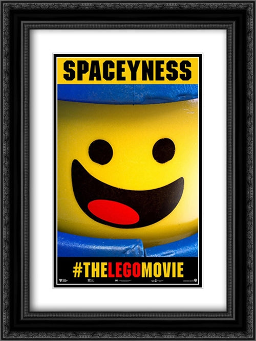 The Lego Movie 18x24 Black Ornate Wood Framed Movie Poster with Double Matting