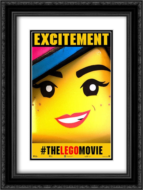 The Lego Movie 18x24 Black Ornate Wood Framed Movie Poster with Double Matting