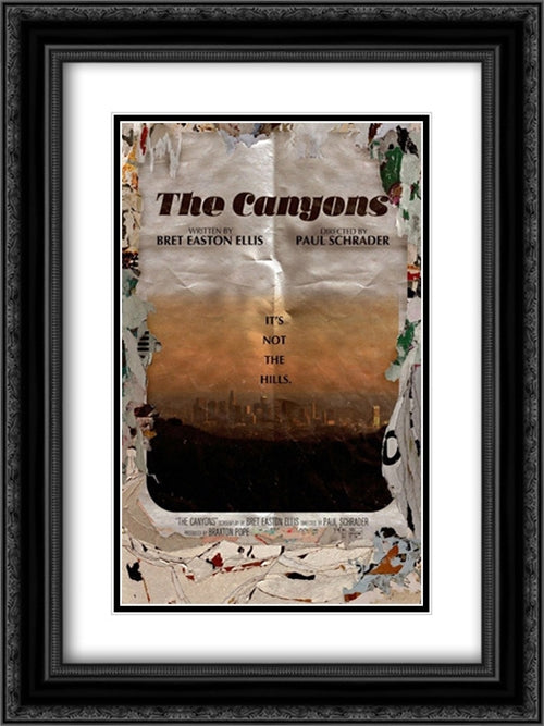 The Canyons 18x24 Black Ornate Wood Framed Movie Poster with Double Matting