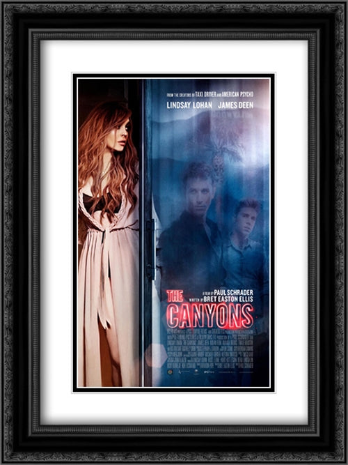 The Canyons 18x24 Black Ornate Wood Framed Movie Poster with Double Matting