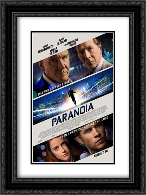 Paranoia 18x24 Black Ornate Wood Framed Movie Poster with Double Matting