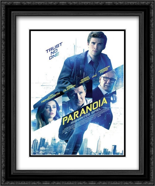 Paranoia 20x24 Black Ornate Wood Framed Movie Poster with Double Matting