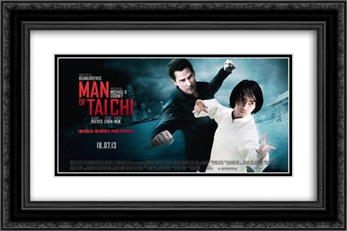 Man of Tai Chi 24x16 Black Ornate Wood Framed Movie Poster with Double Matting