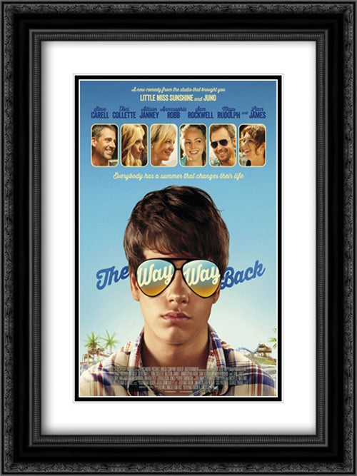 The Way, Way Back 18x24 Black Ornate Wood Framed Movie Poster with Double Matting