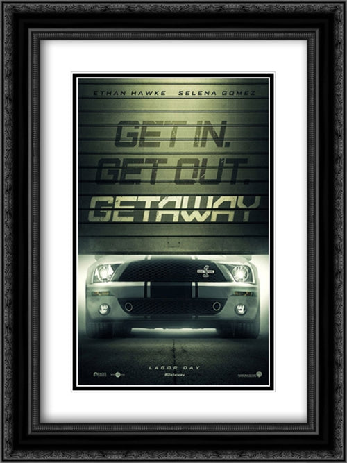 Getaway 18x24 Black Ornate Wood Framed Movie Poster with Double Matting