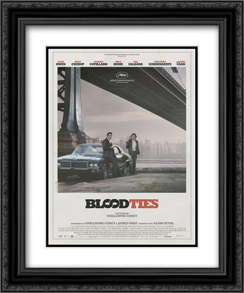 Blood Ties 20x24 Black Ornate Wood Framed Movie Poster with Double Matting