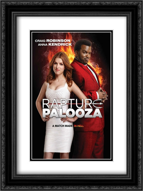 Rapture-Palooza 18x24 Black Ornate Wood Framed Movie Poster with Double Matting