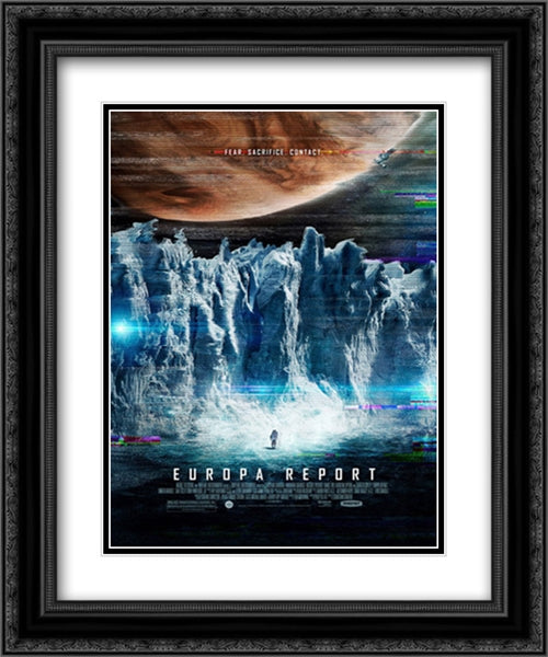 Europa Report 20x24 Black Ornate Wood Framed Movie Poster with Double Matting