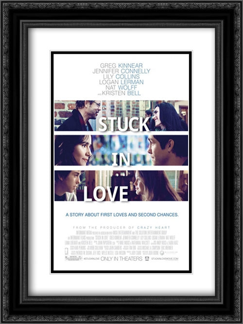 Stuck in Love 18x24 Black Ornate Wood Framed Movie Poster with Double Matting