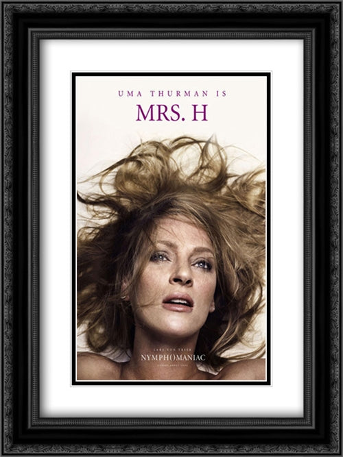 Nymphomaniac 18x24 Black Ornate Wood Framed Movie Poster with Double Matting