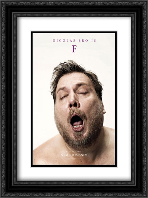 Nymphomaniac 18x24 Black Ornate Wood Framed Movie Poster with Double Matting