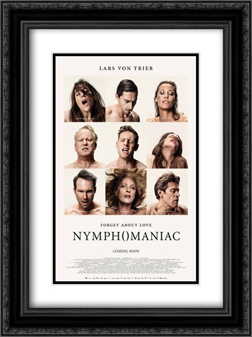 Nymphomaniac 18x24 Black Ornate Wood Framed Movie Poster with Double Matting