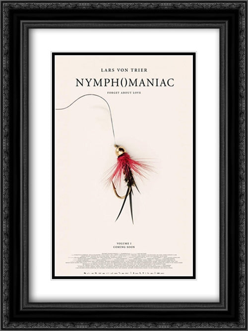 Nymphomaniac 18x24 Black Ornate Wood Framed Movie Poster with Double Matting