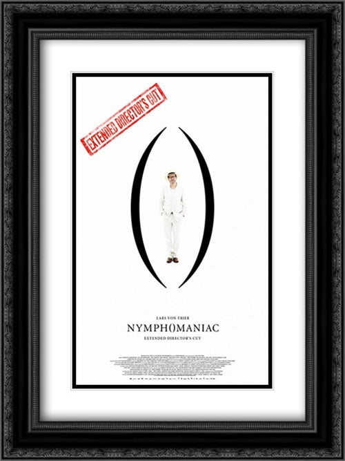 Nymphomaniac 18x24 Black Ornate Wood Framed Movie Poster with Double Matting