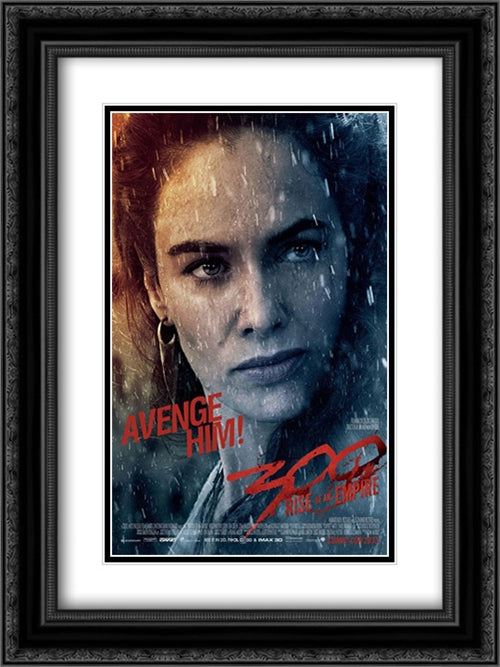300: Rise of an Empire 18x24 Black Ornate Wood Framed Movie Poster with Double Matting