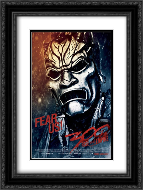 300: Rise of an Empire 18x24 Black Ornate Wood Framed Movie Poster with Double Matting