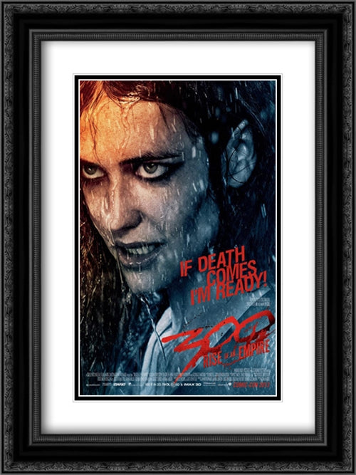 300: Rise of an Empire 18x24 Black Ornate Wood Framed Movie Poster with Double Matting