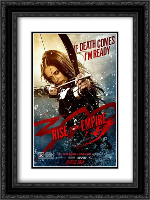 300: Rise of an Empire 18x24 Black Ornate Wood Framed Movie Poster with Double Matting