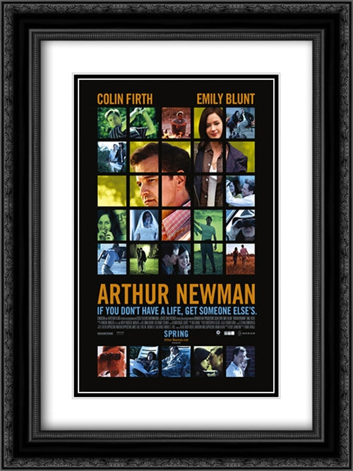 Arthur Newman 18x24 Black Ornate Wood Framed Movie Poster with Double Matting