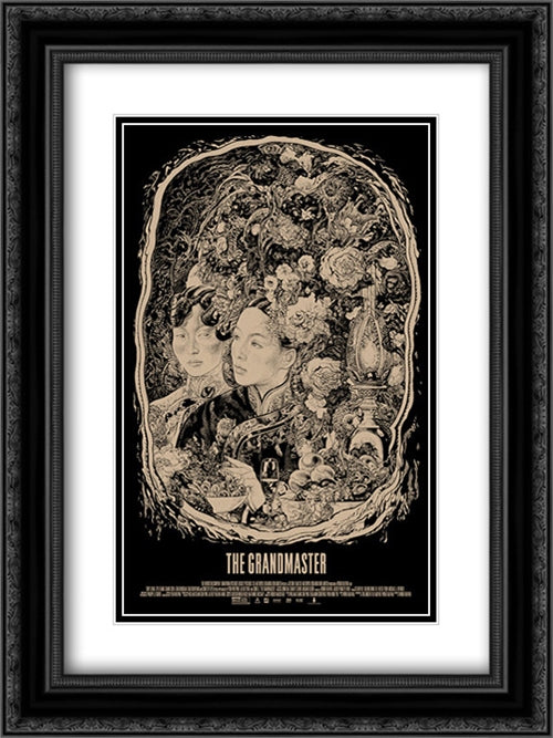 The Grandmaster 18x24 Black Ornate Wood Framed Movie Poster with Double Matting