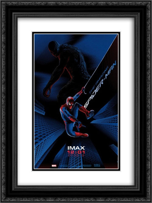 The Amazing Spider-Man 18x24 Black Ornate Wood Framed Movie Poster with Double Matting