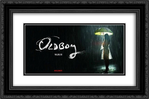 Oldboy 24x16 Black Ornate Wood Framed Movie Poster with Double Matting