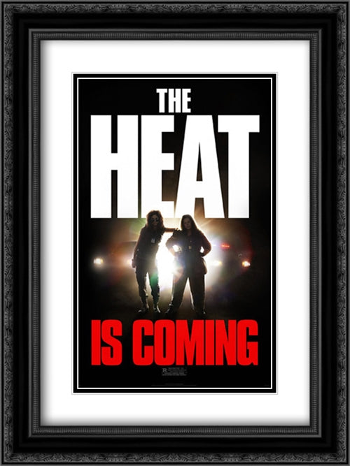 The Heat 18x24 Black Ornate Wood Framed Movie Poster with Double Matting