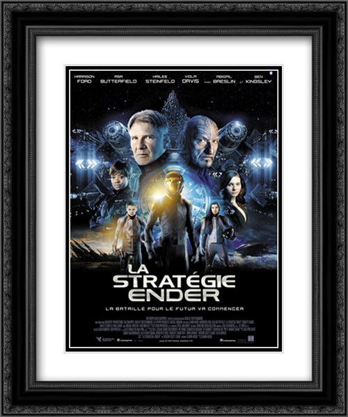 Ender's Game 20x24 Black Ornate Wood Framed Movie Poster with Double Matting