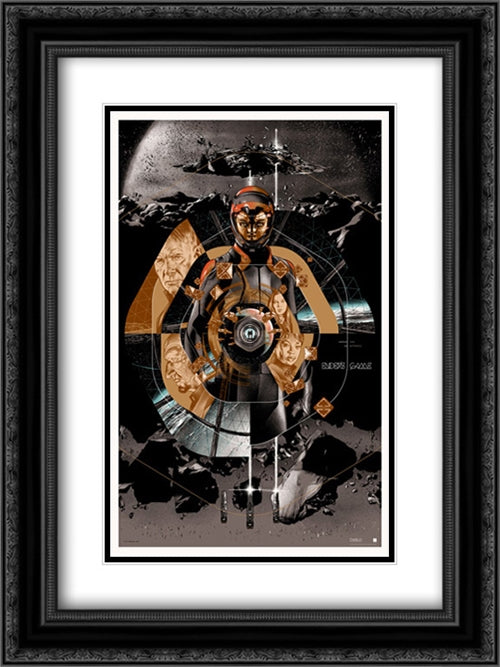 Ender's Game 18x24 Black Ornate Wood Framed Movie Poster with Double Matting