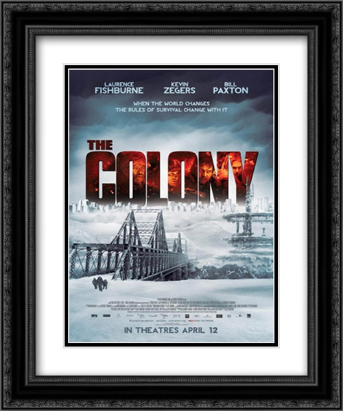 The Colony 20x24 Black Ornate Wood Framed Movie Poster with Double Matting