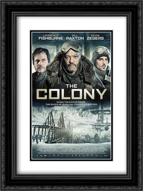 The Colony 18x24 Black Ornate Wood Framed Movie Poster with Double Matting