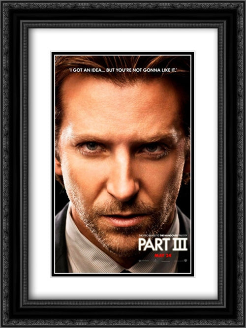 The Hangover Part III 18x24 Black Ornate Wood Framed Movie Poster with Double Matting