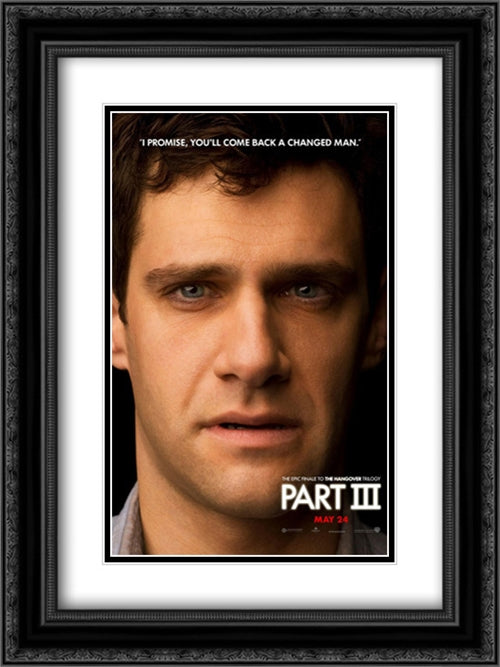 The Hangover Part III 18x24 Black Ornate Wood Framed Movie Poster with Double Matting