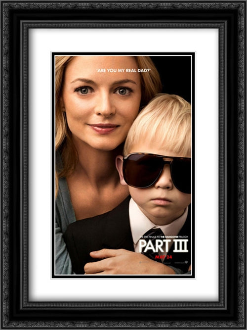 The Hangover Part III 18x24 Black Ornate Wood Framed Movie Poster with Double Matting