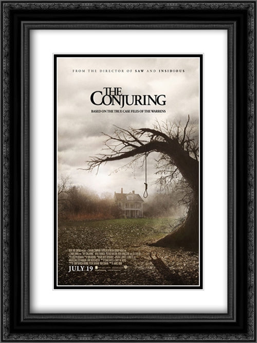The Conjuring 18x24 Black Ornate Wood Framed Movie Poster with Double Matting