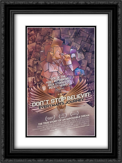 Don't Stop Believin' Everyman's Journey 18x24 Black Ornate Wood Framed Movie Poster with Double Matting