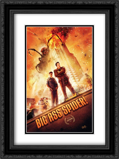 Big Ass Spider! 18x24 Black Ornate Wood Framed Movie Poster with Double Matting