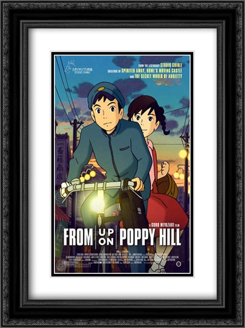 From Up On Poppy Hill 18x24 Black Ornate Wood Framed Movie Poster with Double Matting