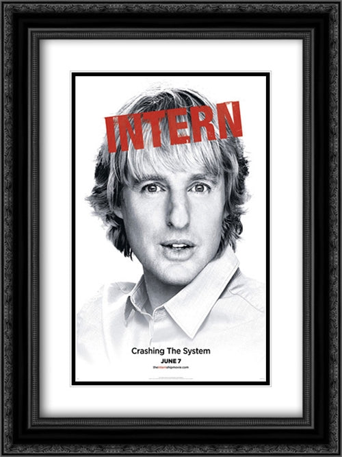 The Internship 18x24 Black Ornate Wood Framed Movie Poster with Double Matting